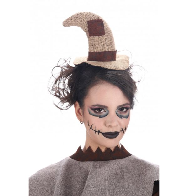 FETESETOCCASIONS-HALLOWEEN-ACCESSOIRESPOURCHEVEUX-SERRETETE-MINICHAPEAU-EPOUVANTAIL