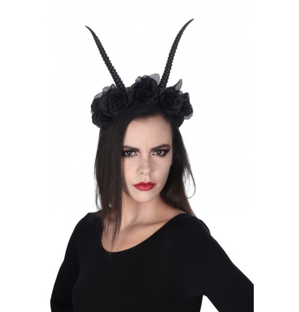 FETESETOCCASIONS-HALLOWEEN-ACESSOIRESCHEVEUX-SERRETETE-DEMON-NOIR