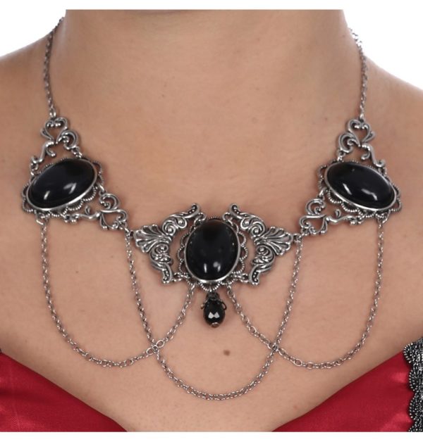FETESETOCCASIONS-HALLOWEEN-BIJOUX-COLLIER-GOTHIQUE-PIERRENOIRE