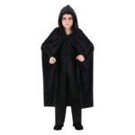 FETESETOCCASIONS-HALLOWEEN-CAPE-ENFANT-VELOURS-NOIR-120CM