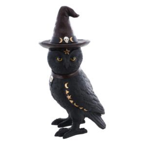 FETESETOCCASIONS-HALLOWEEN-DECODETABLE-HIBOU-NOIR-SORCIER