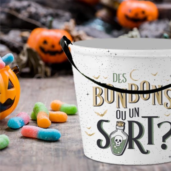 FETESETOCCASIONS-HALLOWEEN-DECODETABLE-SEAU-DESBONBONSOUUNSORT