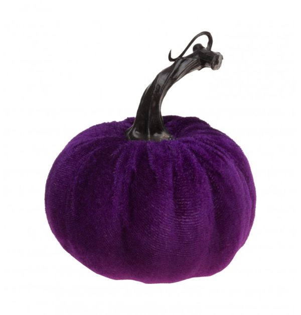 FETESETOCCASIONS-HALLOWEEN-DECORATION-CITROUILLE-VELOURS-VIOLETTE
