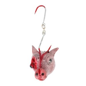FETESETOCCASIONS-HALLOWEEN-DECORATIONDESALLE-TETEDECOCHON-LATEX-ENSANGLANTE
