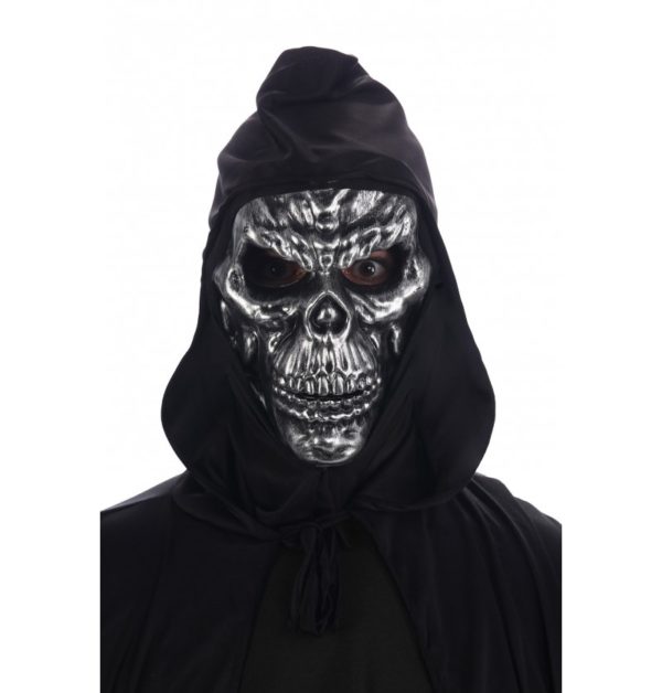 FETESETOCCASIONS-HALLOWEEN-MASQUES-TETEDEMORT-ARGENT-CAPUCHE