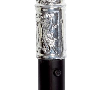 FETESETOCCASIONS-HALLOWEEN-ACCESSOIRESDEVAMPIRE-CANNE-POMMEAU-NOIRETARGENT