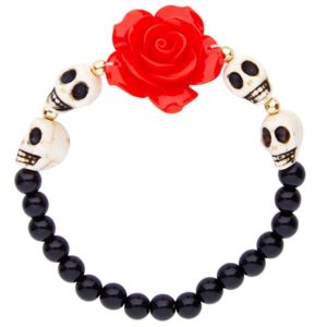 FETESETOCCASIONS-HALLOWEEN-BIJOUX-BRACELETS-ROSEROUGE