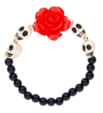FETESETOCCASIONS-HALLOWEEN-BIJOUX-BRACELETS-ROSEROUGE