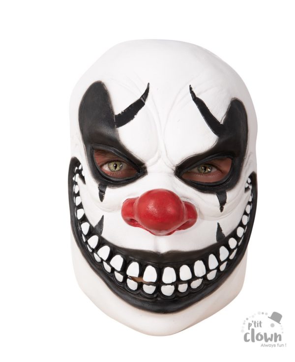 FETESETOCCASIONS-HALLOWEEN-MASQUES-CLOWN-EFFRAYANT-NOIRETBLANC