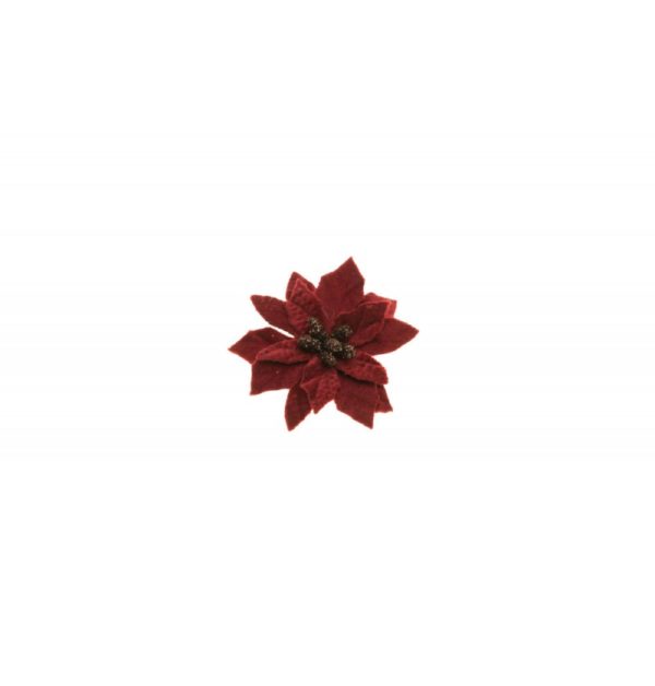 4-poinsettias-lie-de-vin-paillettes-or-6cm