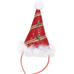 ARTICLES DE FETE-ACCESSOIRES NOEL-SERRE-TETE MINI CHAPEAU PERE NOEL-SERRE TETE NOEL