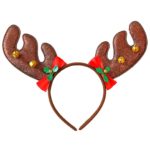 ARTICLES DE FETE-ACCESSOIRES NOEL-SERRE TETE NOEL-SERRE TETE RENNE-SERRE TETE CORNES DE RENNE AVEC GRELOTS