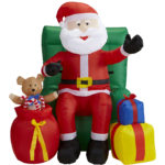 ARTICLES DE FETE-DECORATION DE NOEL-DECO DE NOEL-PERE NOEL GONFLABLE-DECORATION PERE NOEL GONFLABLE-PERE NOEL MUSICAL