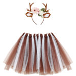 ARTICLES DE FETE-KIT RENNE-DEGUISEMENT RENNE-CORNE DE RENNE-SERRE TETE RENNE-TUTU RENNE