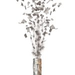 FETESETOCCASIONS-NOEL-ACCESSOIRES-BOUTEILLESCANONACONFETTIS-16CM-ARGENT