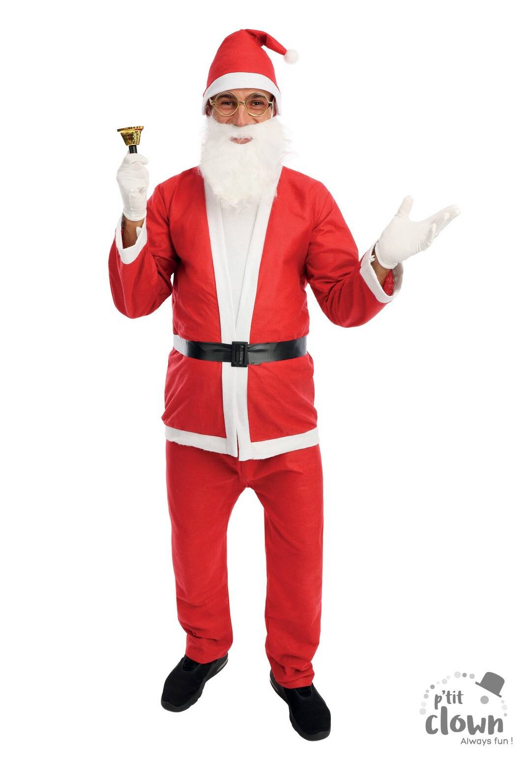 Costume De Père Noël Adulte - Déguisement Saint Nicolas Complet - Pour Fêtes, Animations, Spectacles