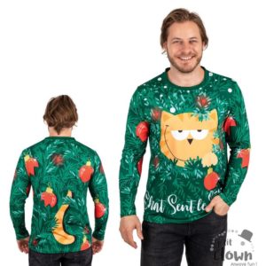 FETESETOCCASIONS-NOEL-COSTUMESADULTE-TSHIRT-CHATSENTLESAPIN