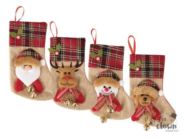 FETESETOCCASIONS-NOEL-DECORATIONDENOEL-CHAUSSETTES-MODELESALEATOIRES-21CM