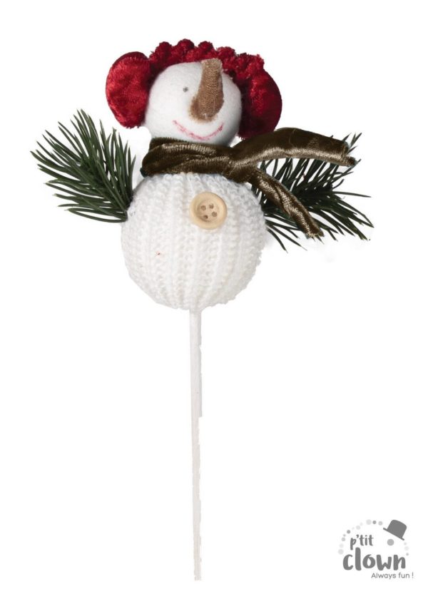 FETESETOCCASIONS-NOEL-DECORATIONDENOEL-PIQUEDENOEL-BONHOMMDENEIGE-CACHEOREILLE-30CM