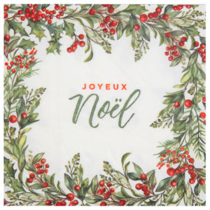 FETESETOCCASIONS-NOEL-DECORATIONDETABLE-SERVIETTES-HOUX