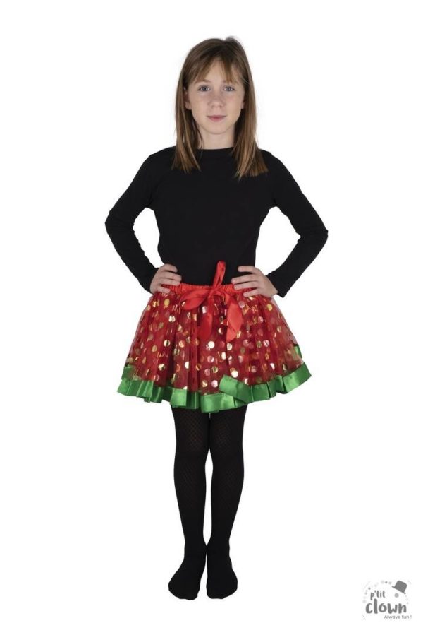 FETESETOCCASIONS-NOEL-DEGUISEMENTNOEL-TUTU-ROUGE-PAILLETTES-TAILLEUNIQUE