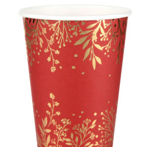 FETESETOCCASIONS-NOEL-VAISSELLES-GOBELETS-FEUILLESDHIVER-ROUGE