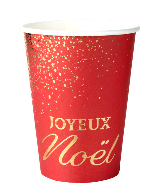 FETESETOCCASIONS-NOEL-VAISSELLES-GOBELETS-ROUGE-JOYEUXNOEL