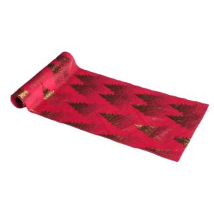 chemin-de-table-velours-rouge-tree-spirit-impression-or-28cm-x-3m