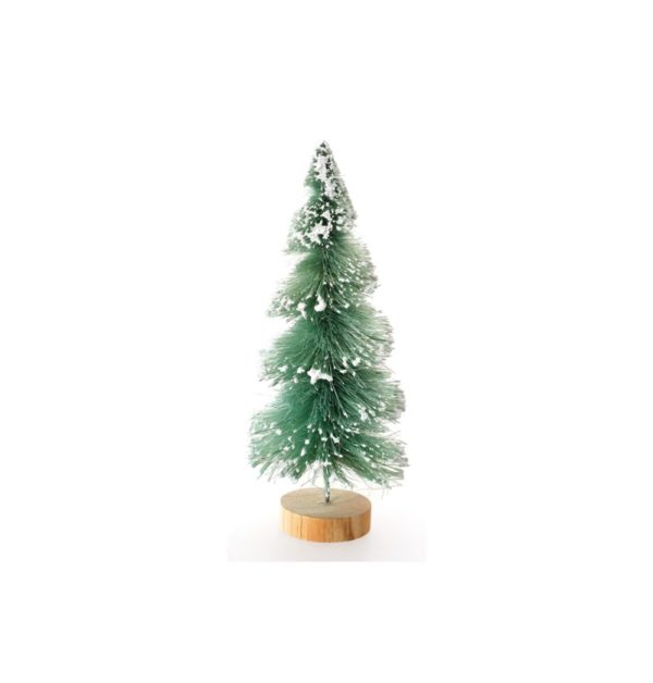 sapin-twist-vert-enneige-sur-socle-bois-dia-8cm-x-18cm