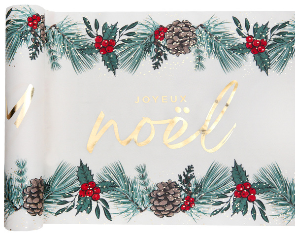 FETESETOCCASIONS-NOEL-DECORATIONDETABLE-CHEMINDETABLE-SOUSBOIS