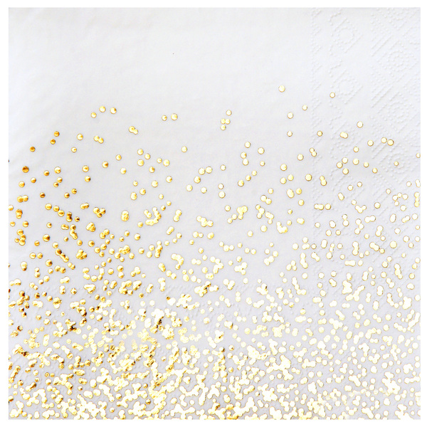 FETESETOCCASIONS-NOEL-DECORATIONDETABLE-SERVIETTES-CONFETTIS-BLANC