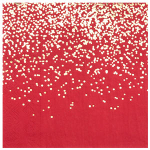FETESETOCCASIONS-NOEL-DECORATIONDETABLE-SERVIETTES-CONFETTIS-ROUGE