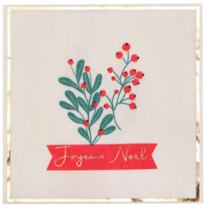 FETESETOCCASIONS-NOEL-DECORATIONDETABLE-SERVIETTES-HOUXDENOEL