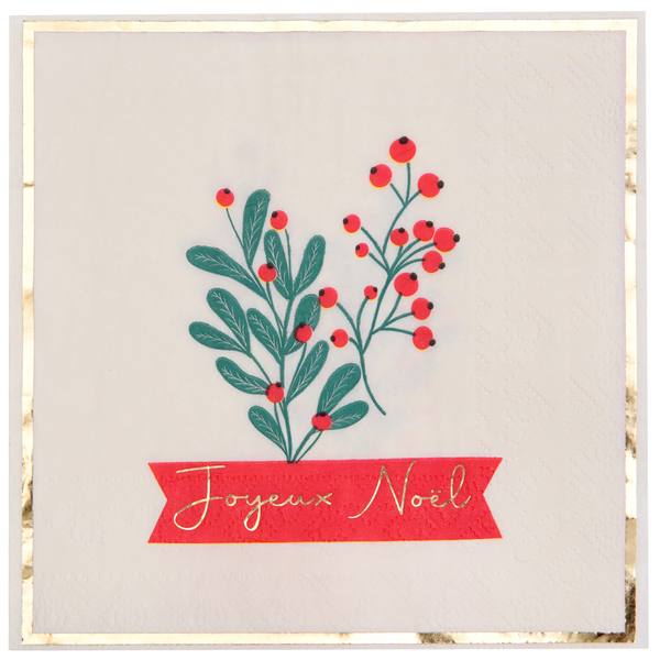 FETESETOCCASIONS-NOEL-DECORATIONDETABLE-SERVIETTES-HOUXDENOEL