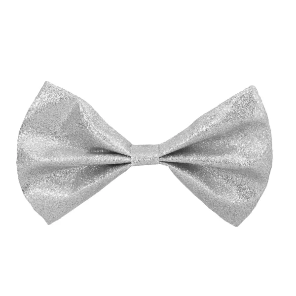 ACCESSOIRESDEFETES-NOEUDPAPILLON-GLITTER-ARGENT