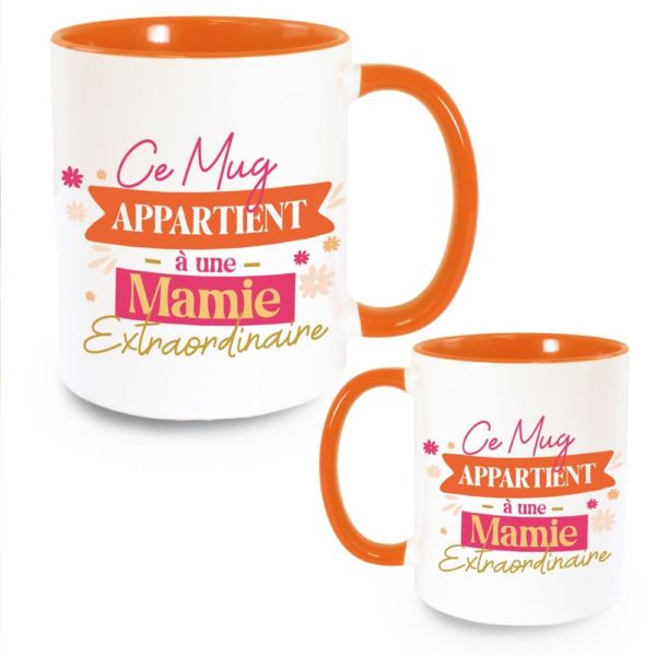 HUMORISTIQUE-MUGSETVERRES-ORANGE-MAMIE-EXTRAORDINAIRE