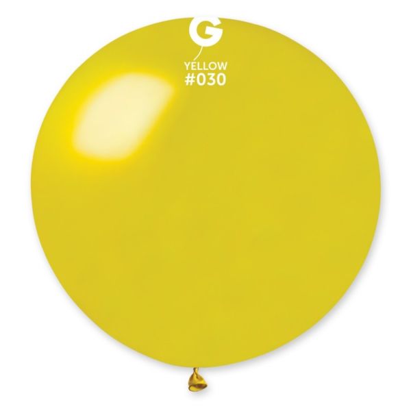 BALLONS-BALLONSLATEX-BALLONSXXL-80CM-JAUNEMETALLISE