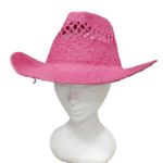 ACCESSOIRESDEFETES-FLUO-CHAPEAU-COWBOY-PAILLE-ROSE