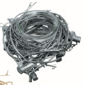 BOUGEOIR DE TABLE NATURE FORME DE NID ARGENT ø 13 cm L 14 cm H 6 cm