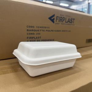 250 Barquettes en pulpe de canne à sucre