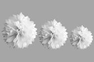 3 Fleurs papier de soie blanche ø 45cm