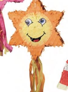 Pinata étoile jaune orange 48x42cm – Image 1