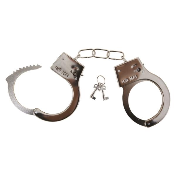ACCESSOIRESDEFETES-ACCESSOIRESPOLICIER-MENOTTES-METAL-AVECCLES-FACE