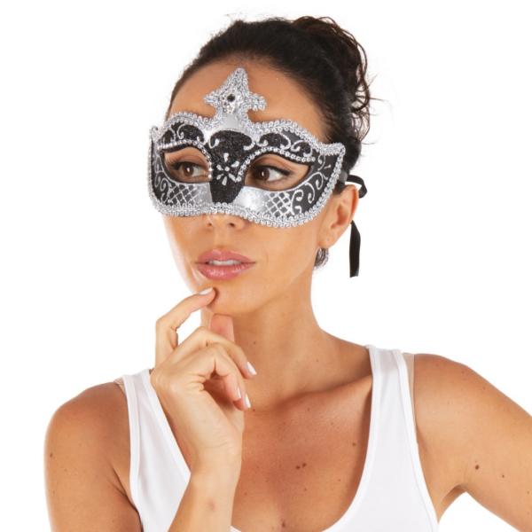 ACCESSOIRESDEFETES-MASQUES-ADULTE-LOUP-VENITIEN-NOIR-ARGENT