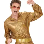 DEGUISEMENT-ADULTE-ANNEES70-CHEMISE-DOREE-HOLOGRAPHIQUE-PORTER
