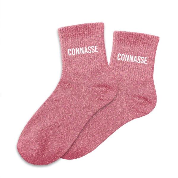 HUMORISTIQUE-TEXTILE-CHAUSSETTES-PAILLETTES-CONNASSE