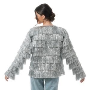 Veste scintillante argentée – Image 2