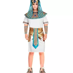 DEGUISEMENT-ENFANT-PHARAON-ROBE-BLANC
