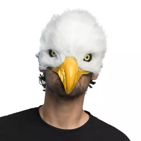 ACCESSOIRESDEFETES-ACCESSOIRESANIMAUX-DEMIMASQUE-ADULTE-AIGLE BLANC