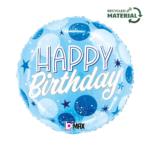 BALLON HELIUM-BALLON ALU-BALLON HAPPY BIRTHDAY-BALLON HAPPY BIRTHDAY BLEU